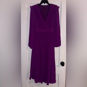 SHEIN Deep Purple Long Sleeve Dress